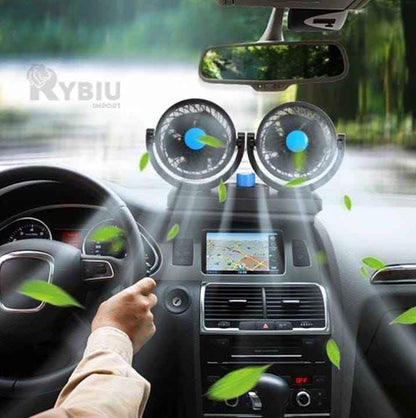 VENTILADOR DOBLE PARA AUTO – FRÍO EXTREMO AL INSTANTE