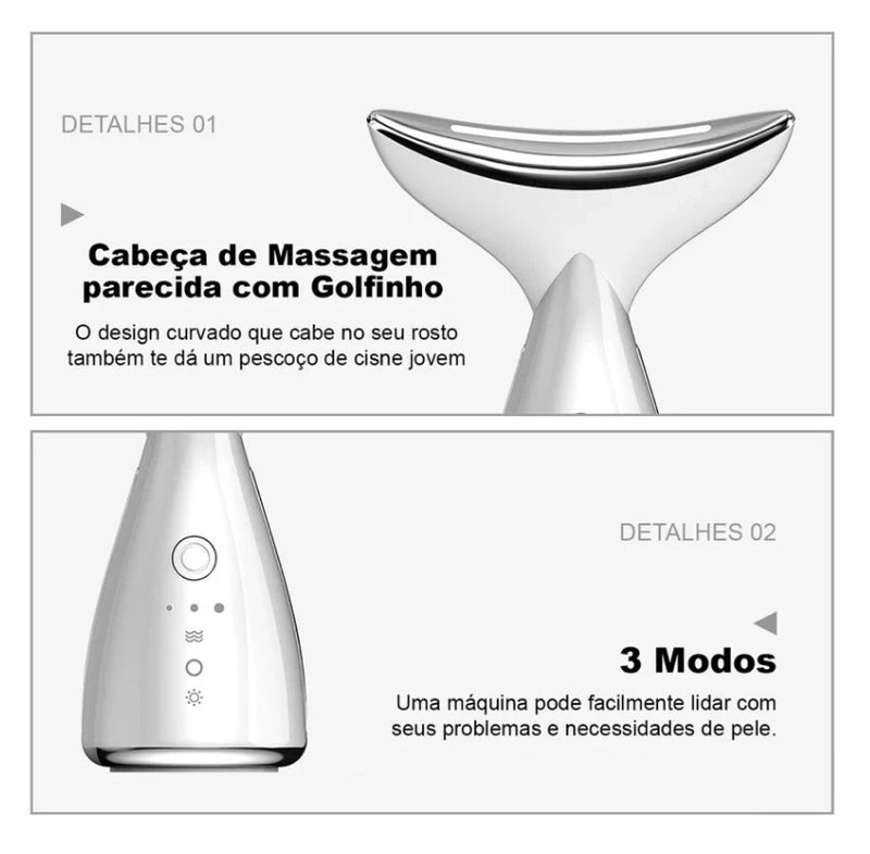 Aparalho de Lifting Facial e Pescoço Anti Rugas Rejuvenescedor